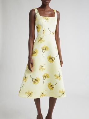 NWT Authentic Emilia Wickstead Shiloh Floral Midi Dress 4 US/ 8 UK